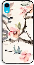 Case Company® - iPhone XR hoesje - Japanse bloemen - 100% Biologisch Afbreekbaar - Duurzaam - Biodegradable Soft Case - Milieuvriendelijke Print op Achterkant - Zwarte Zijkanten - Bescherming