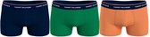 Tommy Hilfiger trunks (3-pack) - heren boxers normale lengte - blauw - oranje en groen -  Maat: M
