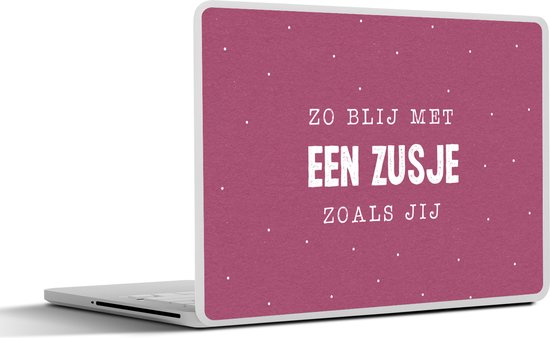 Sticker ordinateur portable - 14 pouces - Citations - Proverbes - Si heureux avec une soeur comme toi - Soeur - Soeur