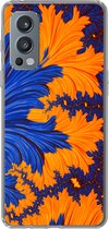 Telefoonhoesje Geschikt voor OnePlus Nord 2 5G hoesje - Bladeren - Kunst - Psychedelisch - Siliconen Telefoonhoesje
