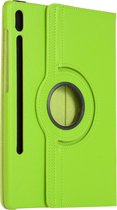 Case2go - Tablet Hoes geschikt voor Samsung Galaxy Tab S8 Plus (2022) - 12.4 Inch - Draaibare Book Case Cover - Groen