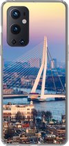 Geschikt voor OnePlus 9 Pro hoesje - Rotterdam - Skyline - Zonsondergang - Siliconen Telefoonhoesje