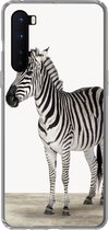 Geschikt voor OnePlus Nord hoesje - Zebra - Meisjes - Dieren - Kinderen - Jongens - Siliconen Telefoonhoesje
