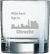 Gegraveerde Whiskeyglas 38cl Utrecht