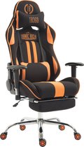 Racing Gaming Bureaustoel Kerimaki V1 Stof met voetensteun, Zwart/Oranje