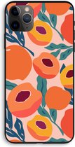 CaseCompany® - iPhone 11 Pro Max hoesje - Perzik - 100% Biologisch Afbreekbaar - Duurzaam - Biodegradable Soft Case - Milieuvriendelijke Print op Achterkant - Zwarte Zijkanten - Bescherming O