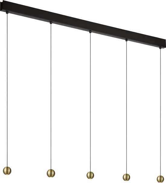 Atmooz - Hanglamp Balls 5 - Goud - Geintegreerde Led - Woonkamer / Slaapkamer / Eetkamer - Plafondlamp - Hoogte : 140cm - Metaal