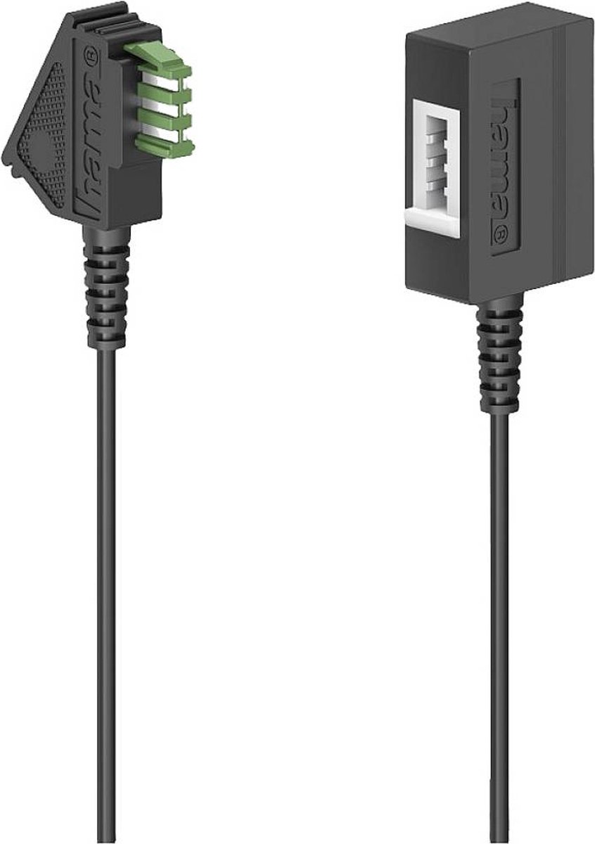 Câble Téléphonique Spiralé RJ10 - 7.5 M, Noir, Fiche Mâle Vers Fiche Mâle, Pour Rallonge Téléphone Fixe - 10