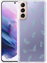 Hoesje Geschikt voor Samsung Galaxy S21 Kleine Blaadjes