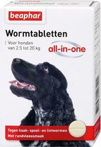 Beaphar Wormtabletten All-in-one hond 2,5 - 20 kg 2 tabletten