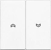 Jung x2 Cache Interrupteur pour stores blanc LS995PWW