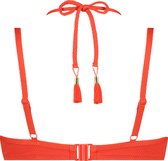 Hunkemöller Dames Badmode Voorgevormde beugel bikinitop Scallop  - Rood - maat E80