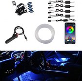 Luxiqo® LED Autoverlichting met App – Autoverlichting Interieur – LED Auto Verlichting Strip – RGB – Complete Set