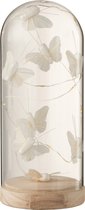 Stolp | glas | wit - naturel | 9x9x (h)22 cm