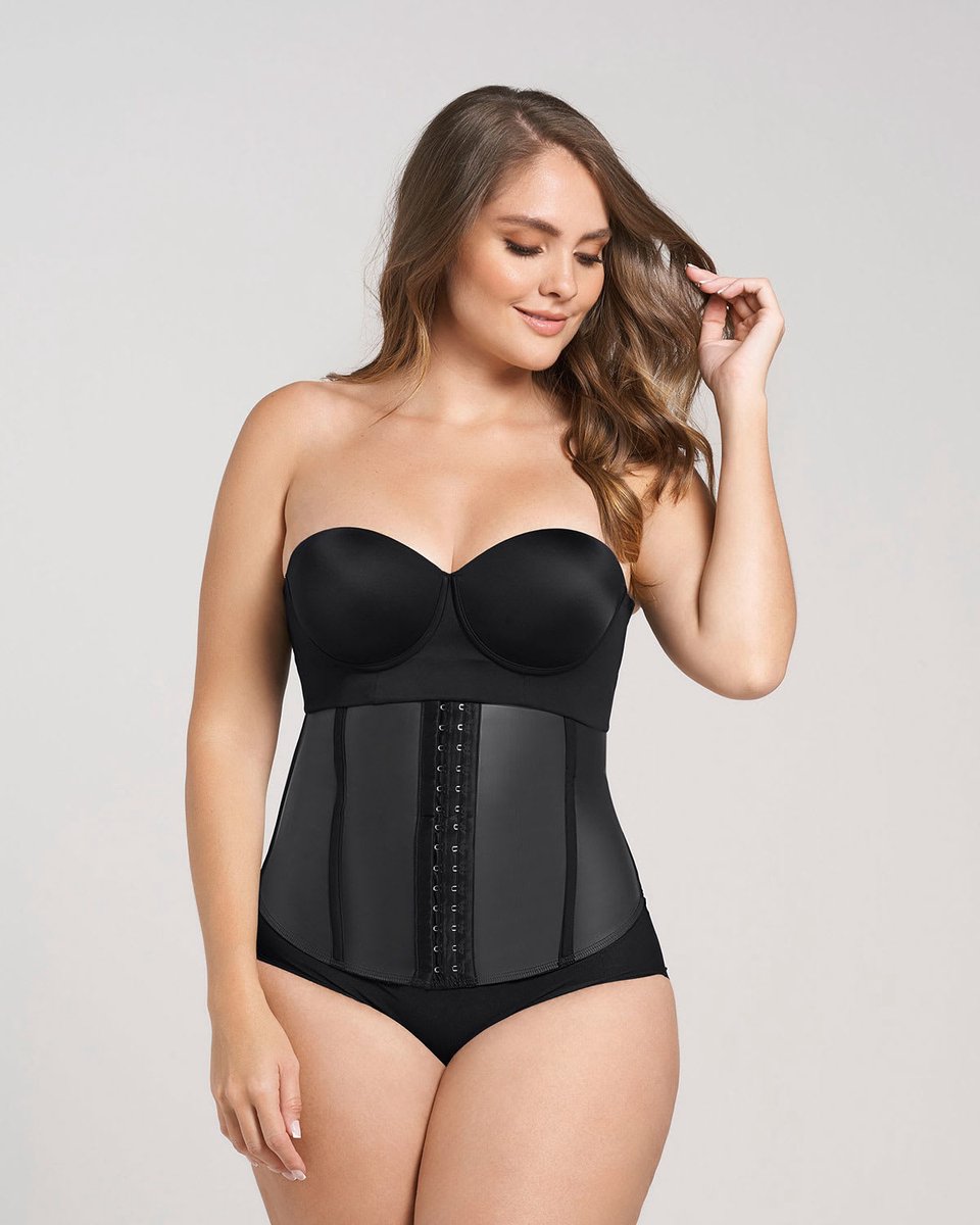 Latex Waist Trainer | Zwart } M