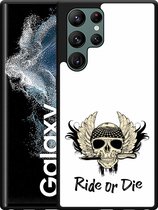 Galaxy S22 Ultra Hardcase hoesje Ride or Die - Designed by Cazy