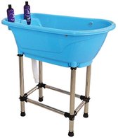 Luxiqo® Huisdieren Bad – Katten en Honden Bad – Mini Tub – Ideale Hoogte – Kunststof – Blauw – 96 x 50 x 91 cm
