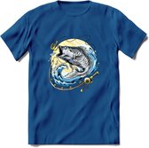 Vissen T-Shirt | Grappig Verjaardag Vis Hobby Cadeau Shirt | Dames - Heren - Unisex | Tshirt Hengelsport Kleding Kado - Donker Blauw - XL