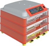 Volautomatische Broedmachine 138 eieren, 3 laags, zijligging