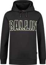 Ballin Amsterdam -  Jongens Slim Fit   Hoodie  - Zwart - Maat 176