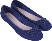Marineblauwe ballerina's met strik / 38