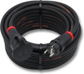 Verlengsnoer - 15 meter - 3G1.5 - Neopreen - IP44 - Randaarde - Rode polyamide stekkers