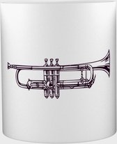 Akyol - Trompet Mok met opdruk - trompet - muziekliefhebbers - instrument - 350 ML inhoud