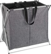 Wenko Wasmand Duo 2x 60 Liter 59 X 57 X 38 Cm Polyester Grijs