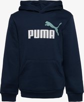 Puma Essentials Big Logo kinder hoodie - Blauw - Maat 158/164