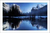 Walljar - Winter In Yosemite Valley - Muurdecoratie - Poster met lijst
