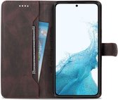 AZNS Hoesje Wallet Book Case Kunstleer Bruin Geschikt voor Samsung Galaxy S22