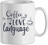 Mok 'Coffee is my love language' | Coffee| Koffie| Kadootje voor hem| Kadootje voor haar