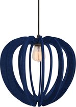 DECOBEL | DECO-VILT | Appel | Maat M | Hanglamp - E27 - Woonkamer - Eetkamer - Duurzaam - Petfles - Industrieel | Donker blauw 01