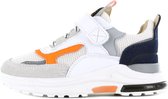 Sneakers | Jongens | White Grey Orange | Leer | Shoesme | Maat 32