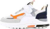 Sneakers | Jongens | White Grey Orange | Leer | Shoesme | Maat 34