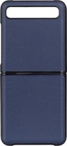 Samsung Galaxy Z Flip Hoesje - Mobigear - Excellent Serie - Kunstlederen Backcover - Blauw - Hoesje Geschikt Voor Samsung Galaxy Z Flip