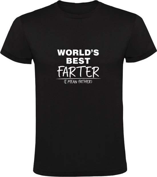 XX-Large Royal Blue Funny T-Shirt – “World’s Greatest Farter Oops I Mean Father” – 100% Cotton