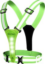 Solstedt Hardloop Verlichting Set - Hardloopvest - Reflecterend Vest - Veiligheidsvest - LED Lamp - Wandelverlichting