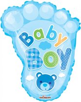 Kaleidoscope Folieballon Baby Boy Foot Jongens 18 Cm Blauw
