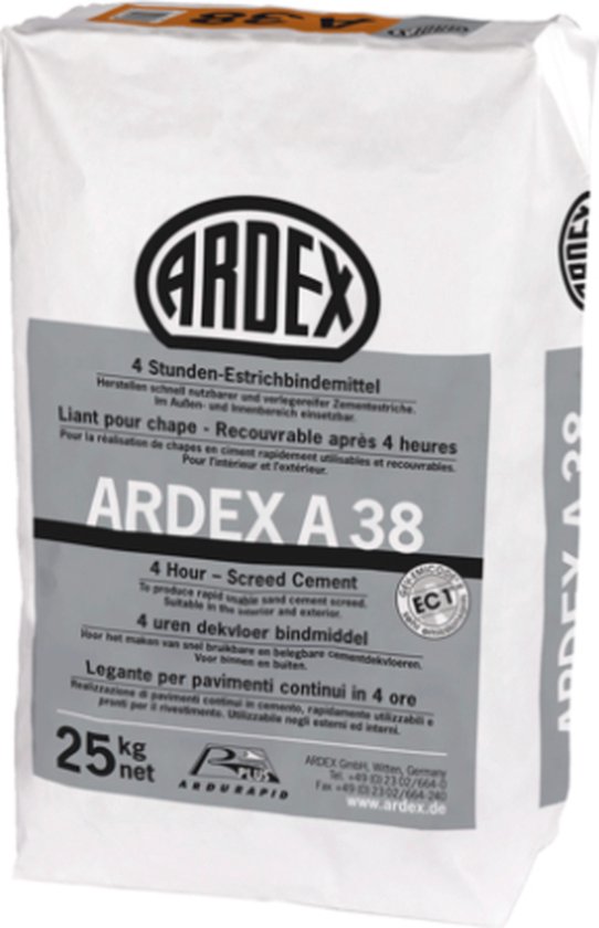 Ardex A38 mix 4 uren snelmortel 25 kg - Ardex