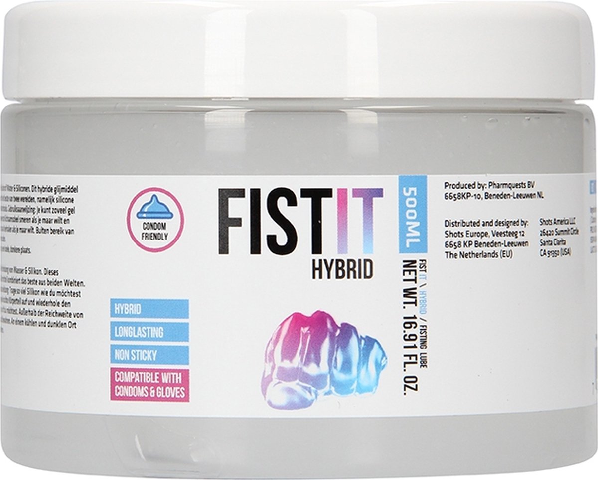 Goedkoopste Fist It – Hybrid Glijmiddel op water en Siliconenbasis – 500 ml