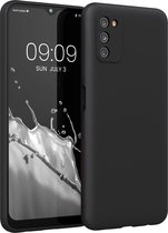 kwmobile telefoonhoesje voor Samsung Galaxy A03s - Hoesje voor smartphone - Back cover in mat zwart