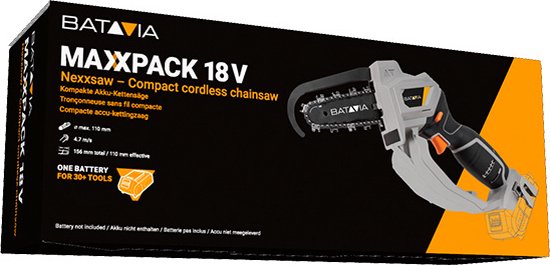 Batavia 18V Nexxsaw Compact Cordless Chainsaw V2 van Merkloos	 — afbeelding 4
