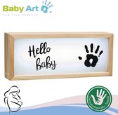 Baby Art Light Box - Box met Licht - Met afdruk en tekst - Hout/Wit