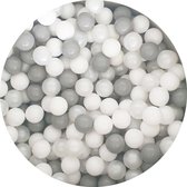 Ballenbadballen 200 stuks Ø 7cm Miii Mi wit, zilver, grijs, poederroze