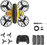 Divbit Bestuurbare Mini Drone - RC Quadcopter - Met Controller - Ideaal Voor Beginners - Veilig Voor Kinderen - Met 3 Batterijen - Geel