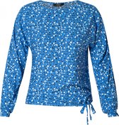 ES&SY Rowena Blouse - Blue/Multi-Colour - maat 44