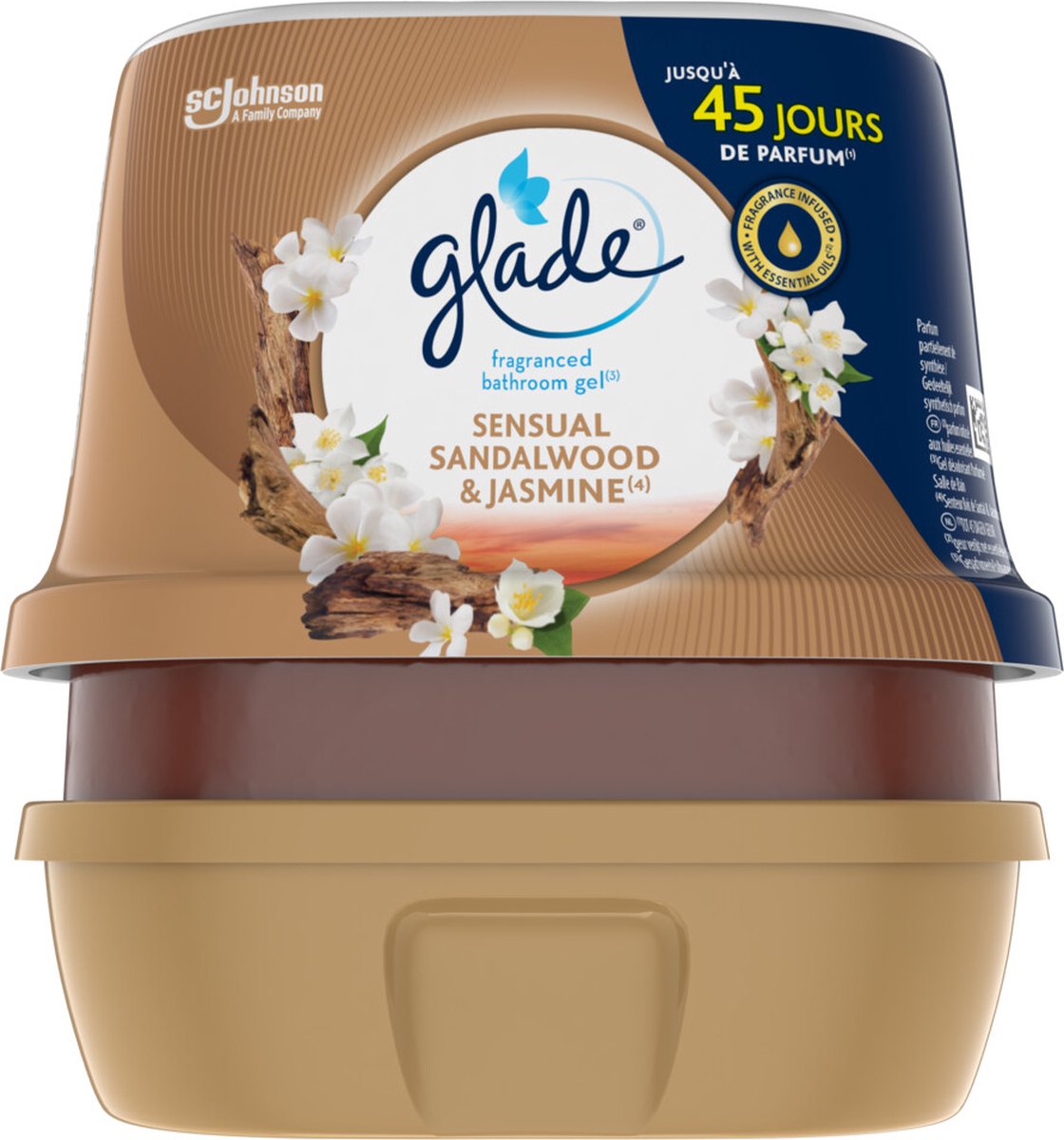 Goedkoopste Glade Fragranced Bathroom Gel Sensual Sandalwood & Jasmine 8 x 180G