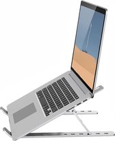 Swissten Laptopstandaard - t/m 15.6 inch laptops - Ergonomisch - Verstelbaar en Opvouwbaar - Aluminium - Zilver