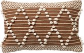 JULIEN - Kussenhoes van katoen 40x60 cm Tobacco Brown - bruin